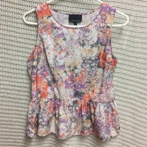 Cynthia Rowley Floral Peplum Top